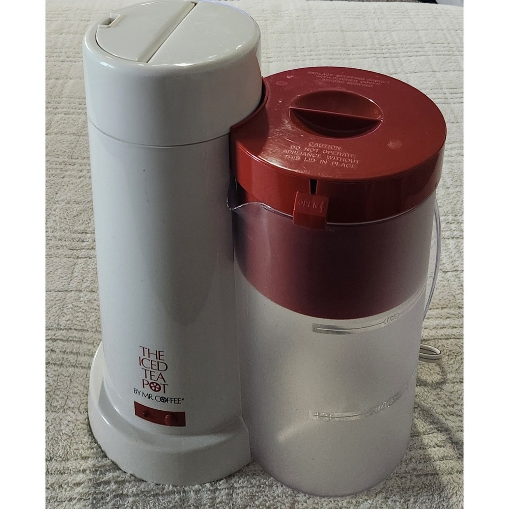 The Iced Tea Pot by Mr. Coffee Red 2 Qt Pitcher Ice Tea Maker Model TM1